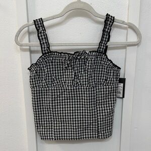 Black and White Gingham Girl’s Top